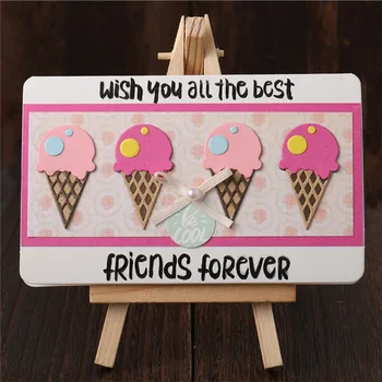 

InLoveArts Ice Cream Dies Dessert Metal Cutting Dies for Card Making Scrapbooking Dies Embossing Cuts Stencil Craft
