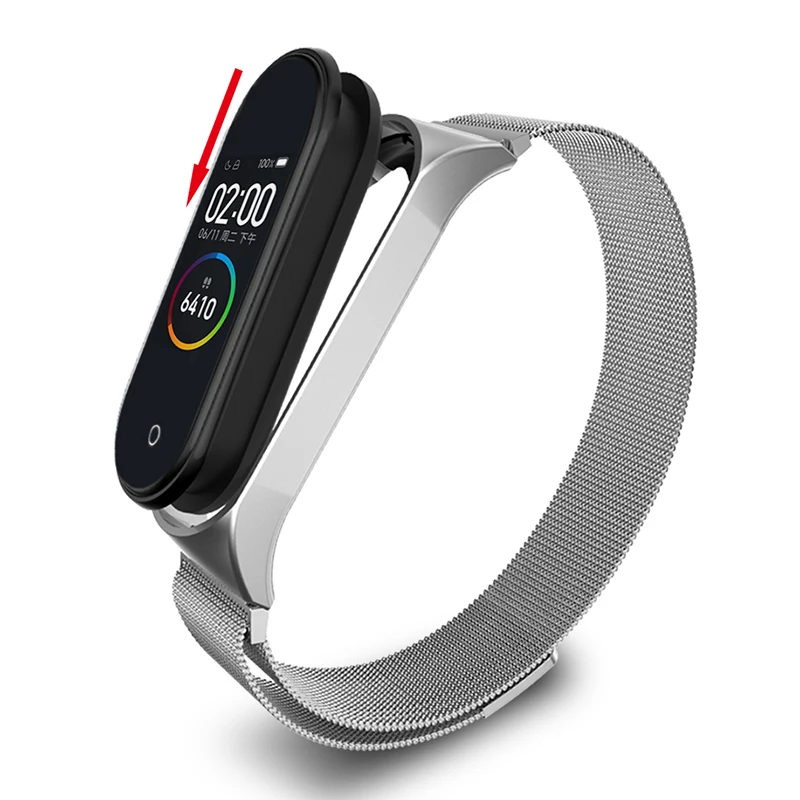 Mi band 4 Stainless Steel Strap For Xiaomi Mi band 3 4 Smart Bracelet Metal Watch Strap For Xiaomi Band4 Mi4 Wrist Strap