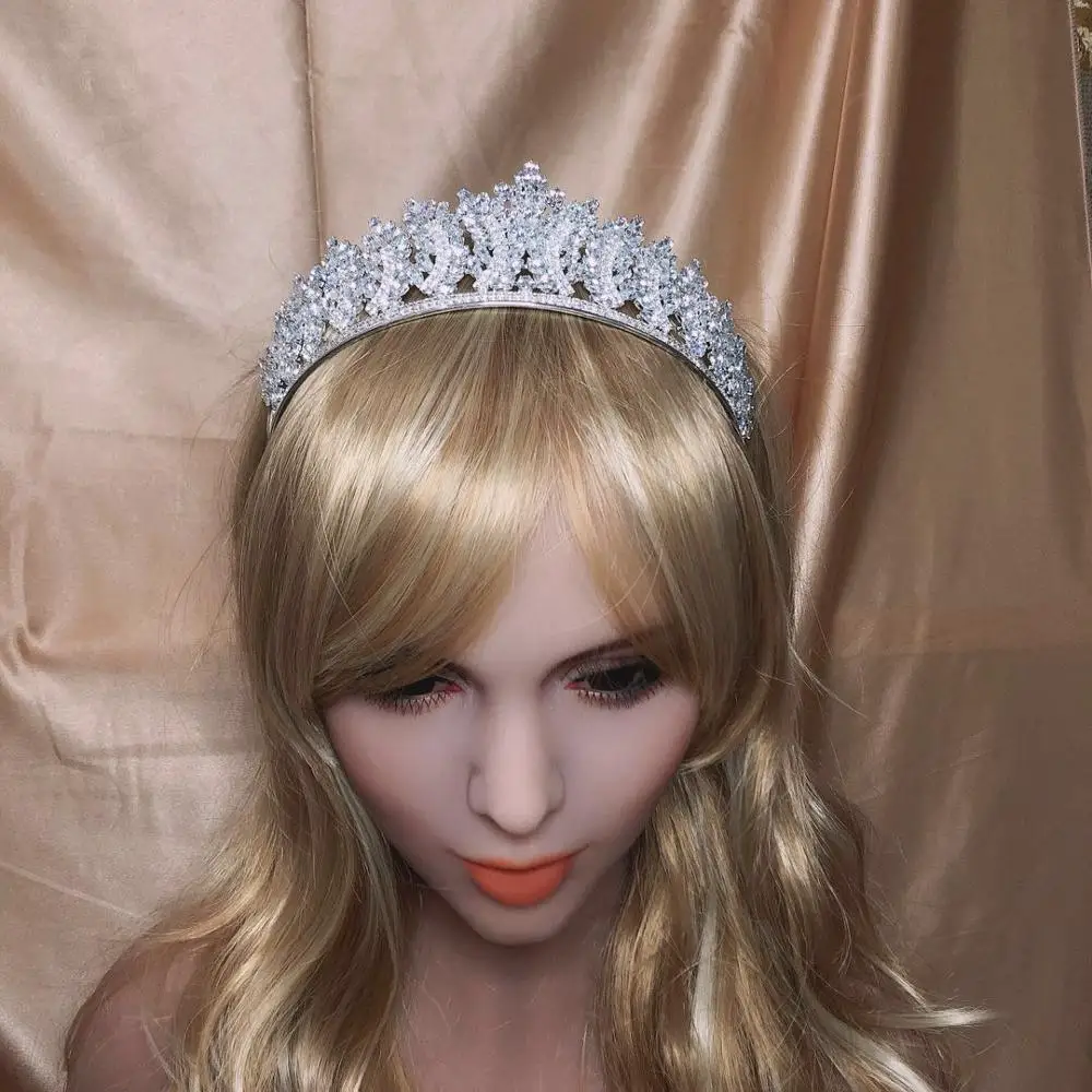 

Luxury women's crown Rhinestone exquisite headdress crystal birthday jewelry hair crown bride wedding shining accessories