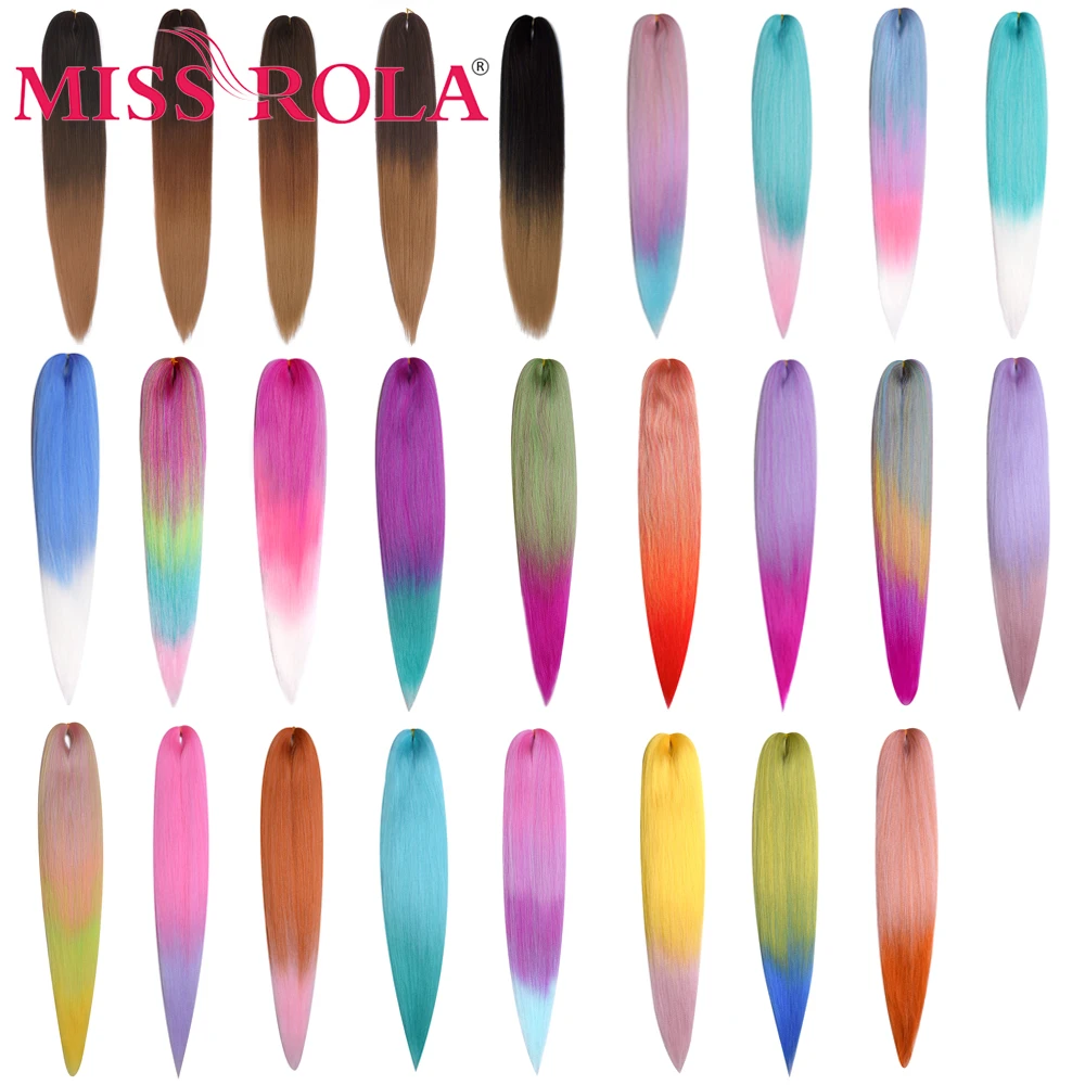 Miss Rola Synthetic 28Inch 100G NEW COLORS Hair Extension Yaki Straight Jumbo Braiding Hair Pre-Stretched Braid Kanekalon Hair Miss Rola Synthetic 28Inch 100G NEW COLORS Hair Extension Yaki Straight Jumbo Braiding Hair Pre-Stretched Braid Kanekalon Hair