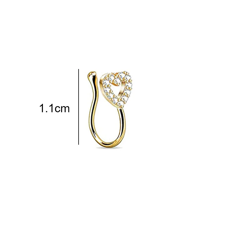Flower Butterfly Fake Nose Ring Set Crystal Non Piercing Ear Cuff Cartilage Earring Clip On Fake Lip Piercing Jewelry 9Pcs/Set piercing jewelry,body piercing jewelry,ear piercing jewelry