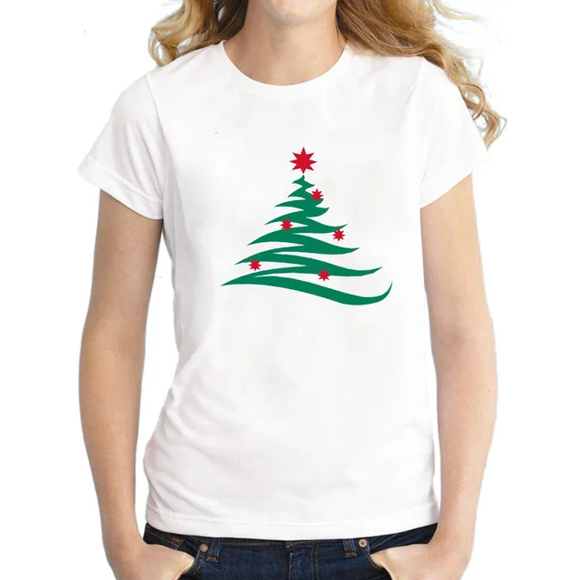 22 New kawaii reindeer t shirt women fashion Christmas Harajuku Short Sleeve t-shirt White Suitable all seasons Tshirt Tops clothes - Цвет: 22