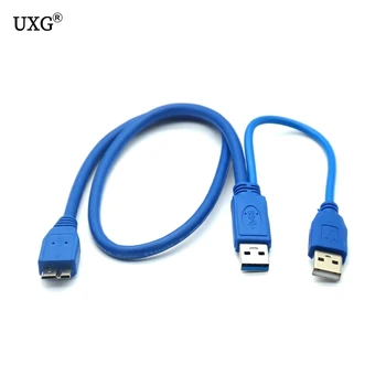 

5Gbps Micro B USB 3.0 External hard Drive Cable with USB Power Supply For WD Passport Seagate Samsung M3 Toshiba SONY ADATA