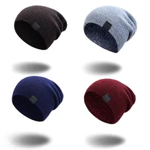 Вязаные шапки для женщин, шлепки, шапочки, мужские шапочки, повседневные зимние теплые шапки, мешковатые разноцветные шапки унисекс XL167