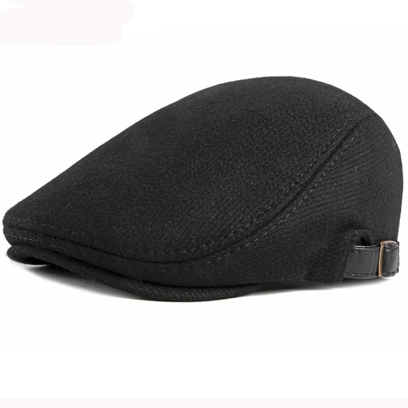 Men Berets Autumn Winter Wool Hat Striped Flat Cap Artist Painter Hat Male Adjustable Beret Cap beret hat,woolen beret