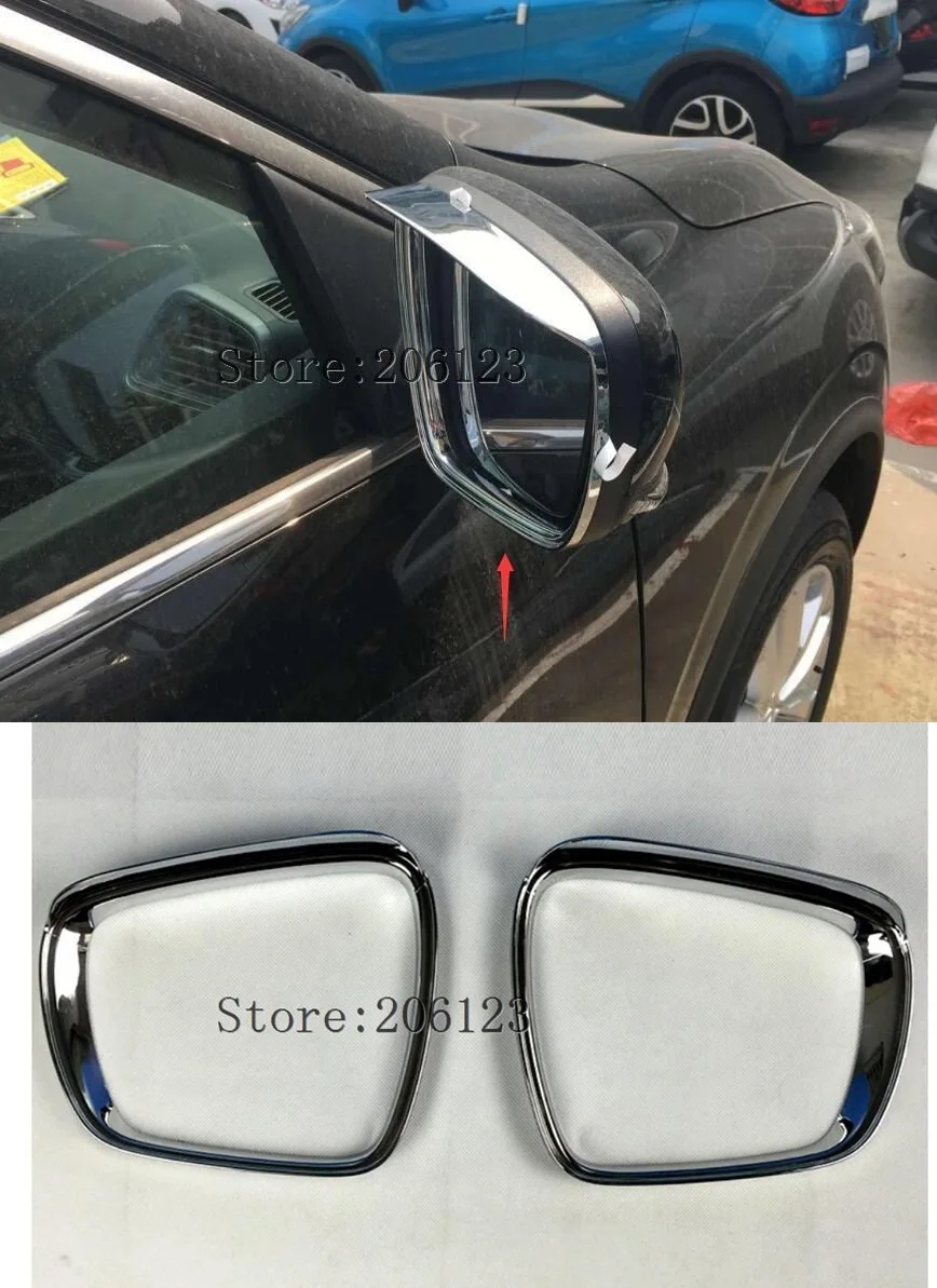

Chrome Cover For Renault Kadjar 2015 2016 2017 2018 Side Mirror Chrome Cover Trim Molding Car Styling Strip Rear View