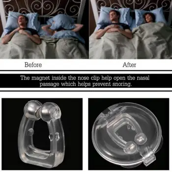 

2/4/6PCS Silicone Magnetic Anti Snore Stop Snoring Device Guard Sleeping Sleep Clip Care Night Healty Nose Apnea Aid Tray M1K5