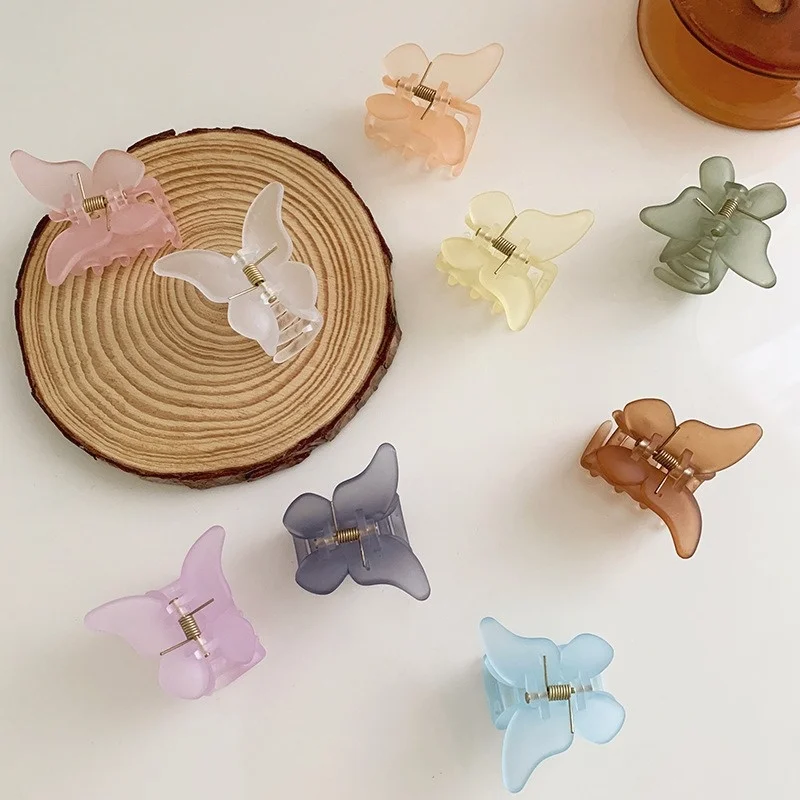

Fashion Women Hair Clip Elegant Colorful Solid Color Small Butterfly Claw Clip Hair Clips for Girls Hair Claw Hair Accessories
