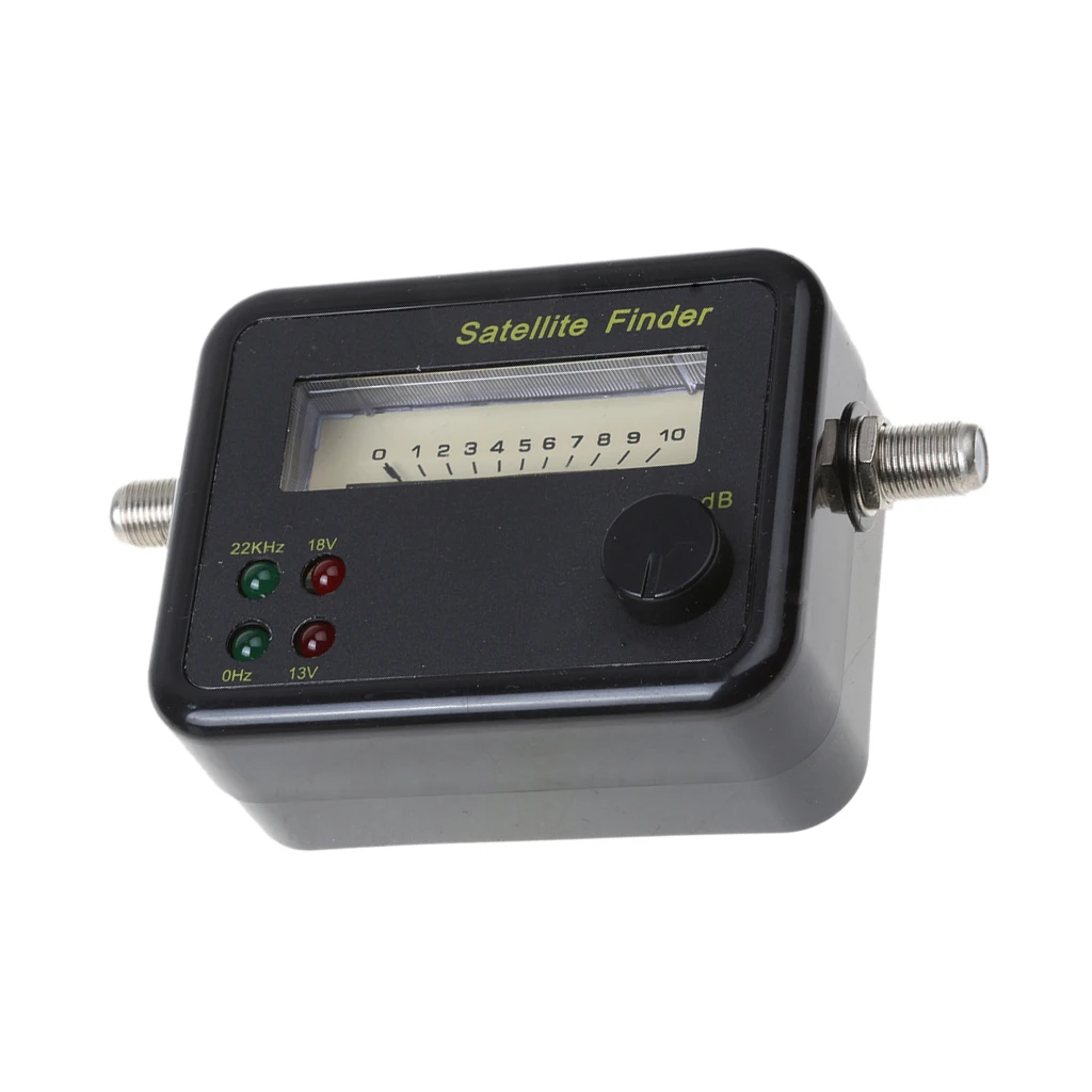 Satellite Finder Signal Meter for Aligning Dish with Patch Lead Back Light