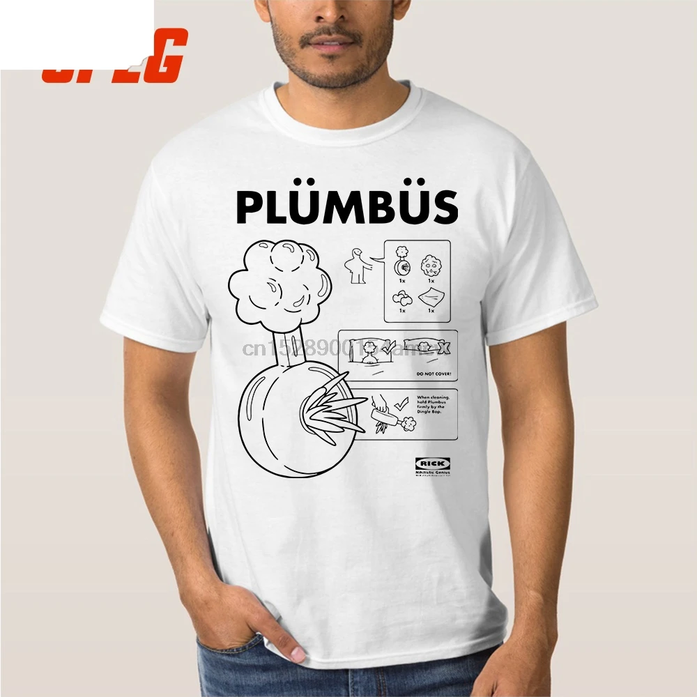 Funny T Shirts Plumbus Instructions Printed Tees Men O Neck Short Sleeved Clothing Classical Fun Tee |