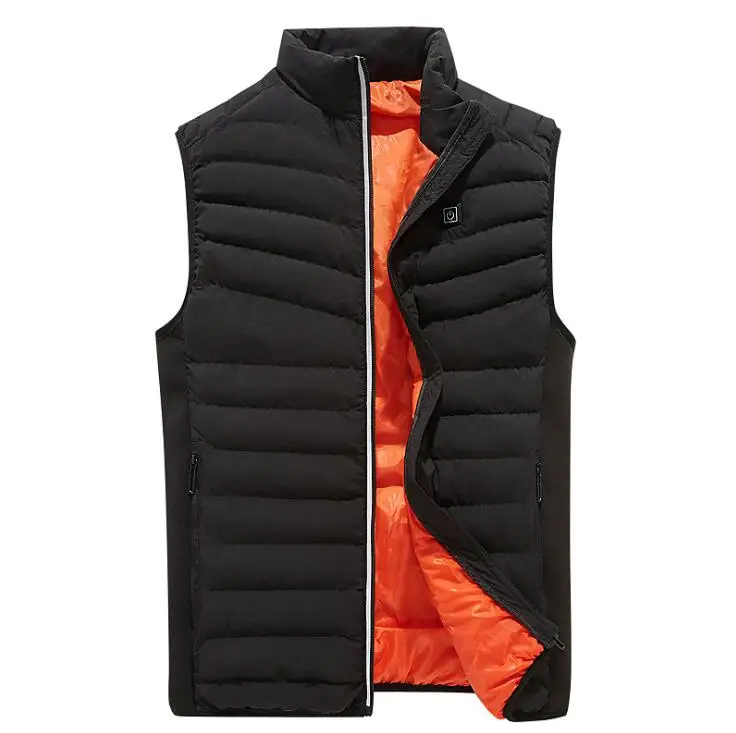 Outdoor Men Electric Heated Vest USB Heating Vest Winter Thermal Cloth Feather Hot Sale Camping Hiking Warm Hunting Jacket