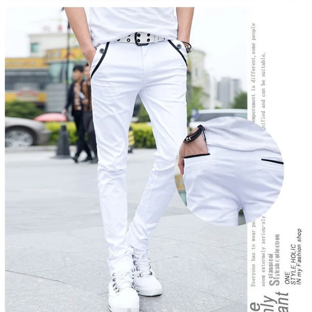 MoneRffi, новинка, мужские тонкие узкие брюки-карандаш, мужские бегуны, Корейская уличная одежда, повседневные длинные хлопковые одноцветные панталоны для мужчин