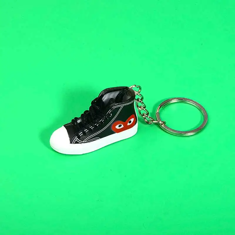 a single shoe w ring Дропшиппинг ПВХ брелок для обуви 1 3D мини-кроссовки "OW CHICAGO" Спортивная обувь Кроссовки брелки - Цвет: a single shoe w ring