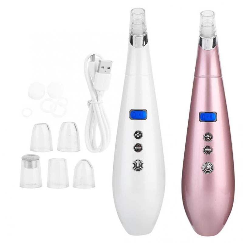 6 in 1 USB Electric Blackhead Acne Suction Removal Pore Cleaner Facial Skin Cleaning Face Massager Beauty Skin Care Tool