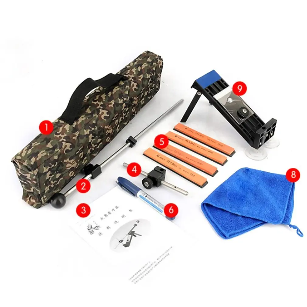 

Multifunctional Knife Sharpener Sharpening Steel Knife Grinding Tools Stropping Instruments Kitchen Tools with Oxford Cloth Bag