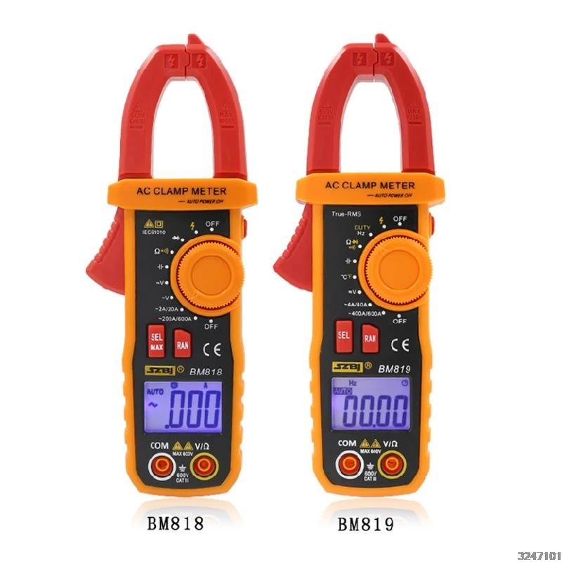 BM818/BM819 Цифровой мультиметр клещи Авто Диапазон измерительный вольтметр