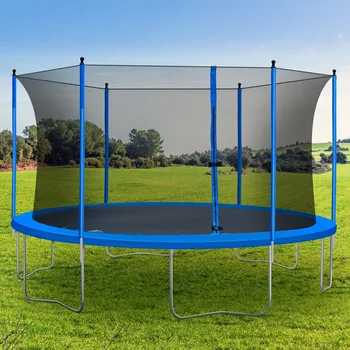 

New 12FT/13FT Round Trampoline with Safety Enclosure Net Free Shipping Kids Outdoor Yard Garden Sports Trampoline Toys Game