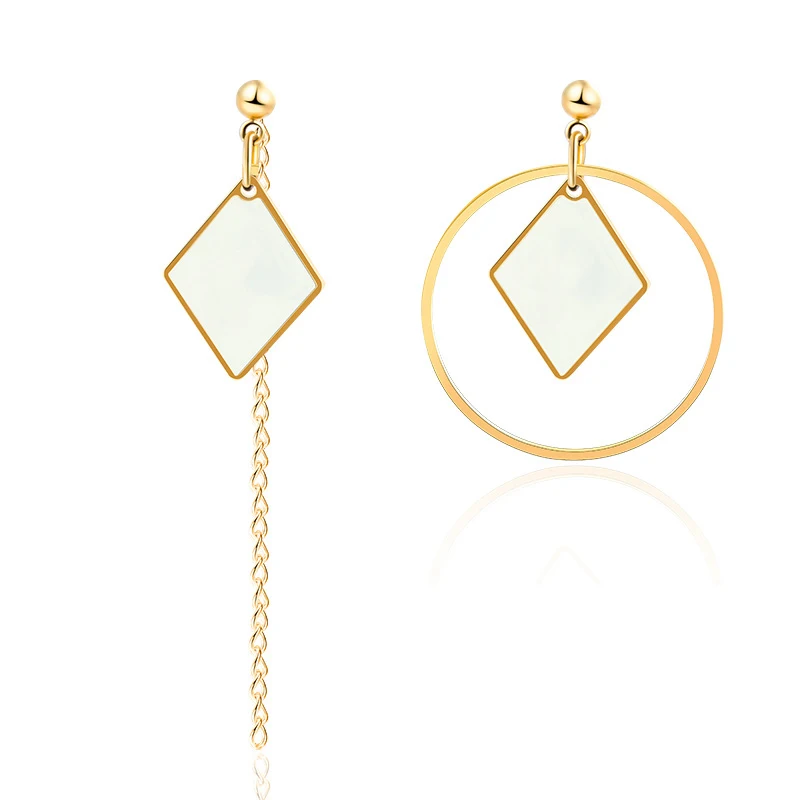 X& P Новые корейские серьги-капли в форме сердца для женщин Модные Винтажные геометрические акриловые Висячие серьги ювелирные изделия - Окраска металла: White 9