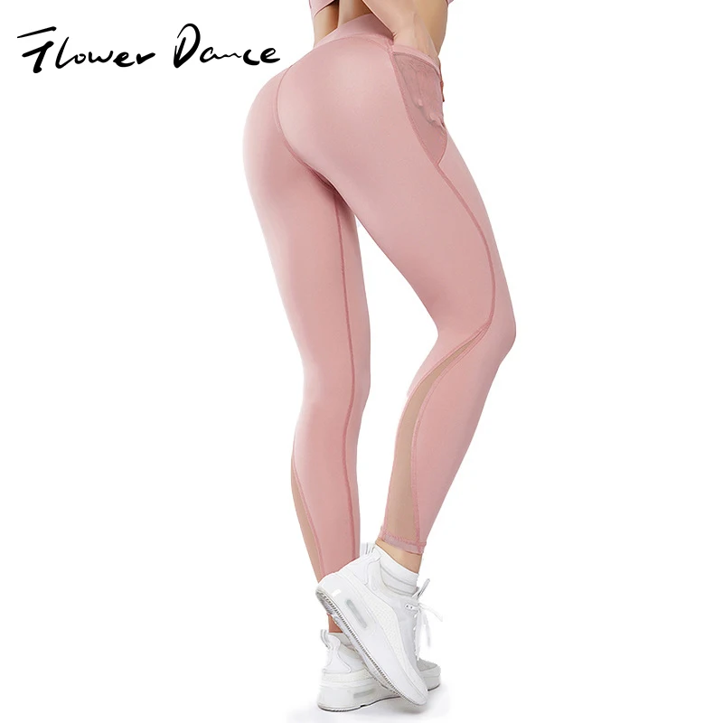 FlowerDance женские Высокоэластичный, для фитнеса Спортивная Леггинсы для йоги брюки тонкие колготки для бега спортивная одежда Спортивные штаны лосины одежда