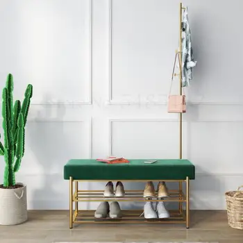 

Nordic shoe changing stool home door creative sitting shoe rack removable door washable shoe cabinet shoe stool hanger