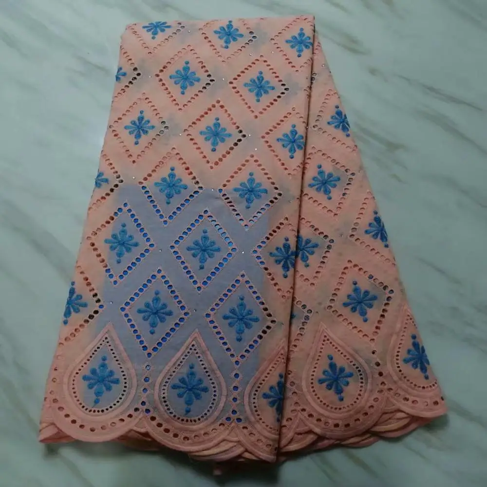 Latest African Lace Fabric With Beads Hole White High Quality Nigerian French Guipure Wax With Cord Lace Fabric For Wedding
