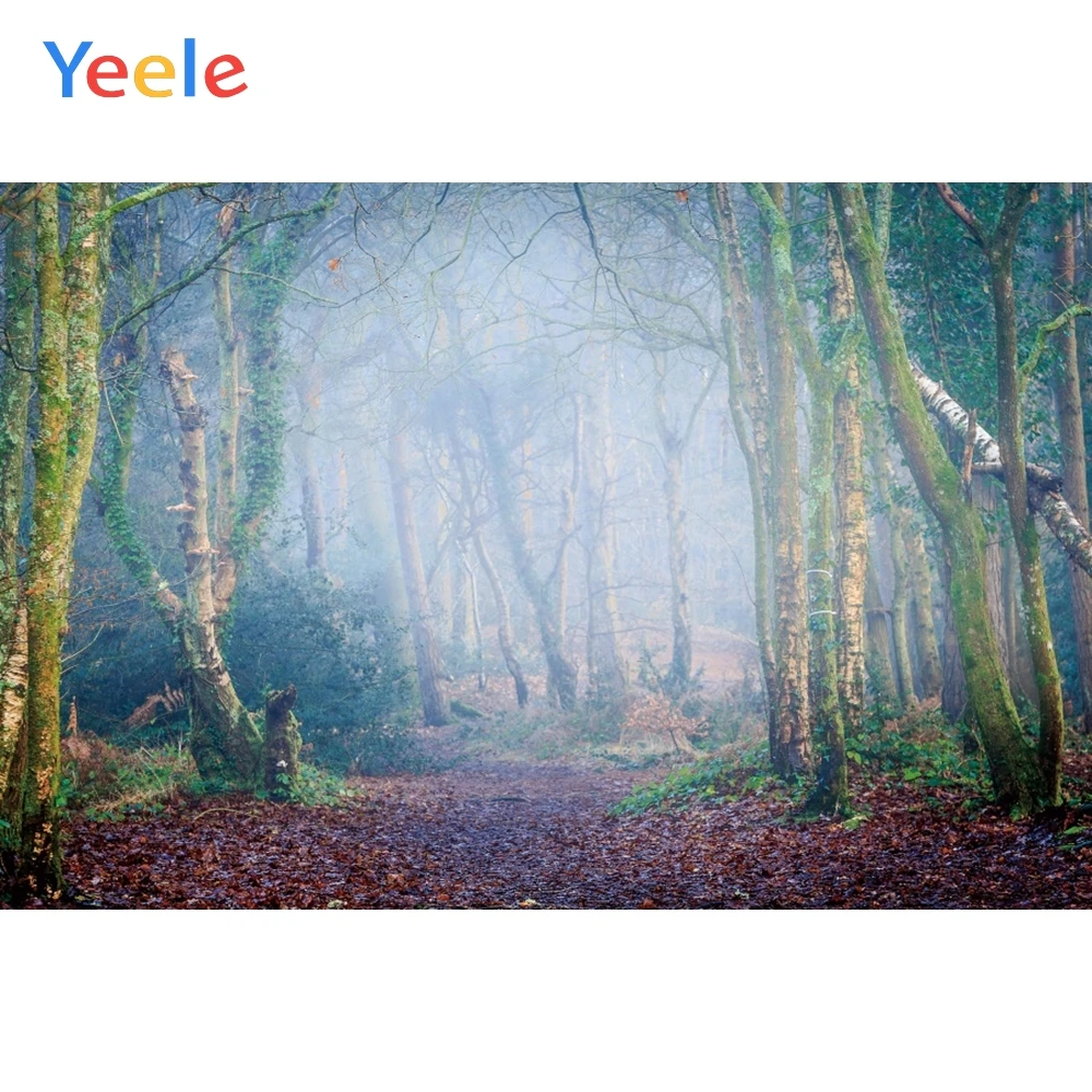 

Yeele Landscape Photocall Scary Fog Forest Grunge Photography Backdrops Personalized Photographic Backgrounds For Photo Studio