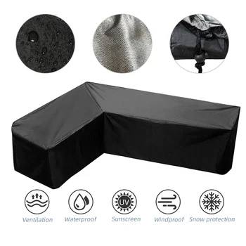 

Outdoor Elastic Sofa Cover L Shape Cover for Living Room Spandex Waterproof Sofa Slipcovers Protector All-inclusive Couch Cover