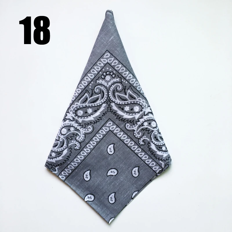 Square Scarf Unisex Hip Hop Black Bandana Kerchief Fashion Street Dance Riding Wrist Wraps Head Square Scarves Print Handchief