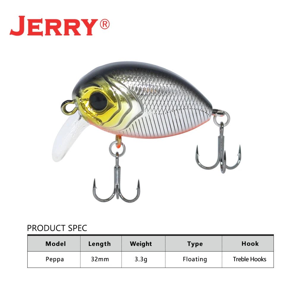 Jerry Peppa Floating Wobblers Fishing Lures Artificial Crankbaits For Perch  Trout 32mm 3g Shore Fishing Tackle