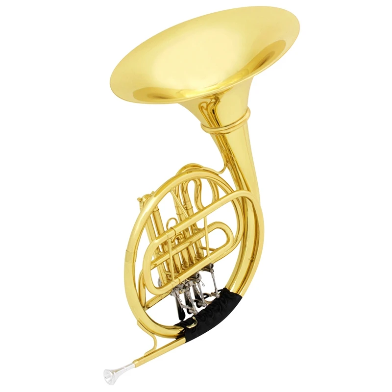 Французский рожок B/Bb плоский 3 ключа бюстгальтеры S золотой лак Однорядный Сплит ветер инструмент с Мельхиор мундштук чехол