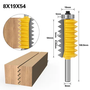 

Solid ​Router Bit Steel CNC Shank Panel V Joint Bit Multi Teeth Milling