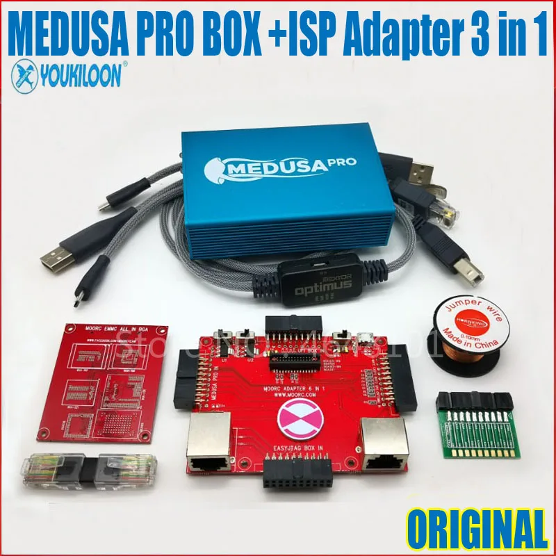 Новый оригинальный MEDUSA PRO/MEDUSA PRO BOX легкий JTAG emmc box + ISP адаптер | Мобильные телефоны