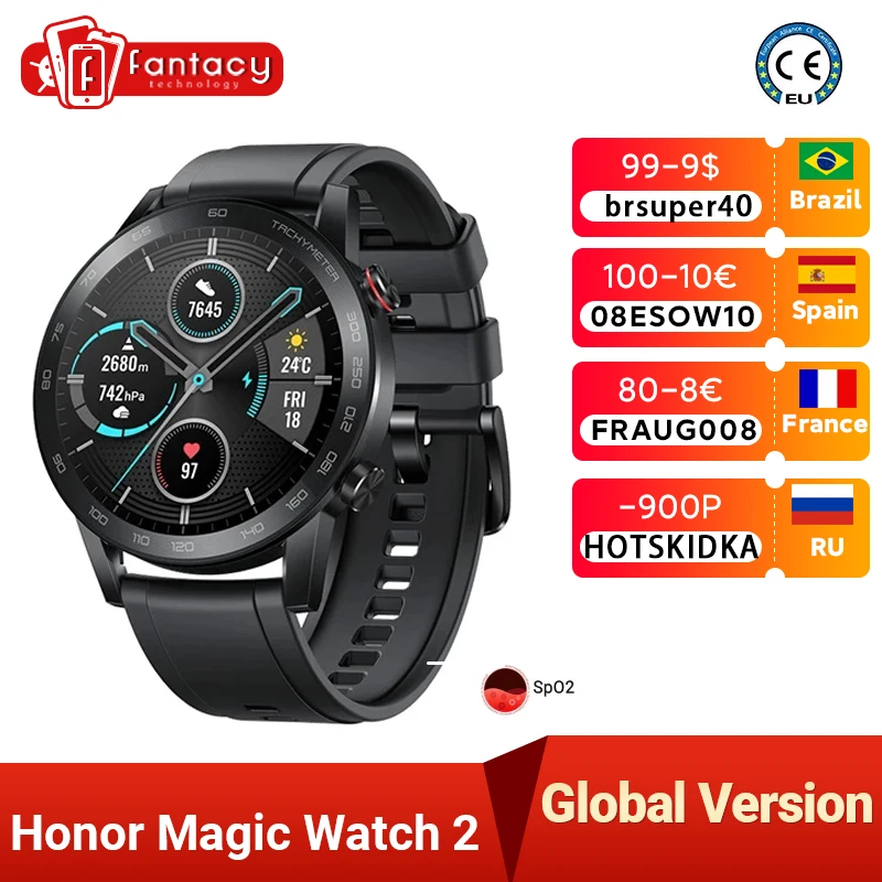 Global Version Honor Magic Watch 2 Smart Watch Bluetooth 5.1 Smartwatch 14 Days Waterproof Sport Watch Dual Mode For Android iOS