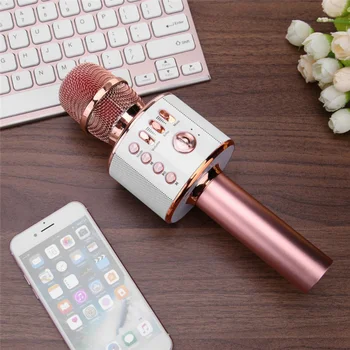 

Portable Wireless Karaoke Microphone for Bluetooth With Mic Speaker Player Selfie Function for iPhone for Android Phone