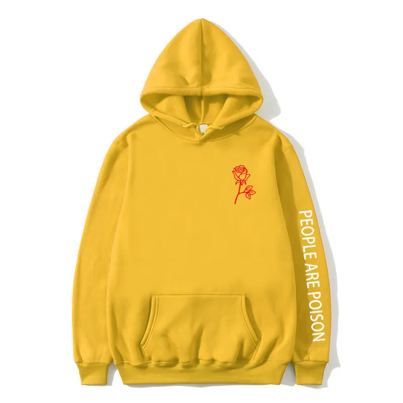 Tanie Nowa moda 2019 jesień zima najnowsza Harajuku trucizny Rose drukuj bluzy z kapturem wysokiej jakości mężczyźni kobiety Hip Hop Streetwear odzież