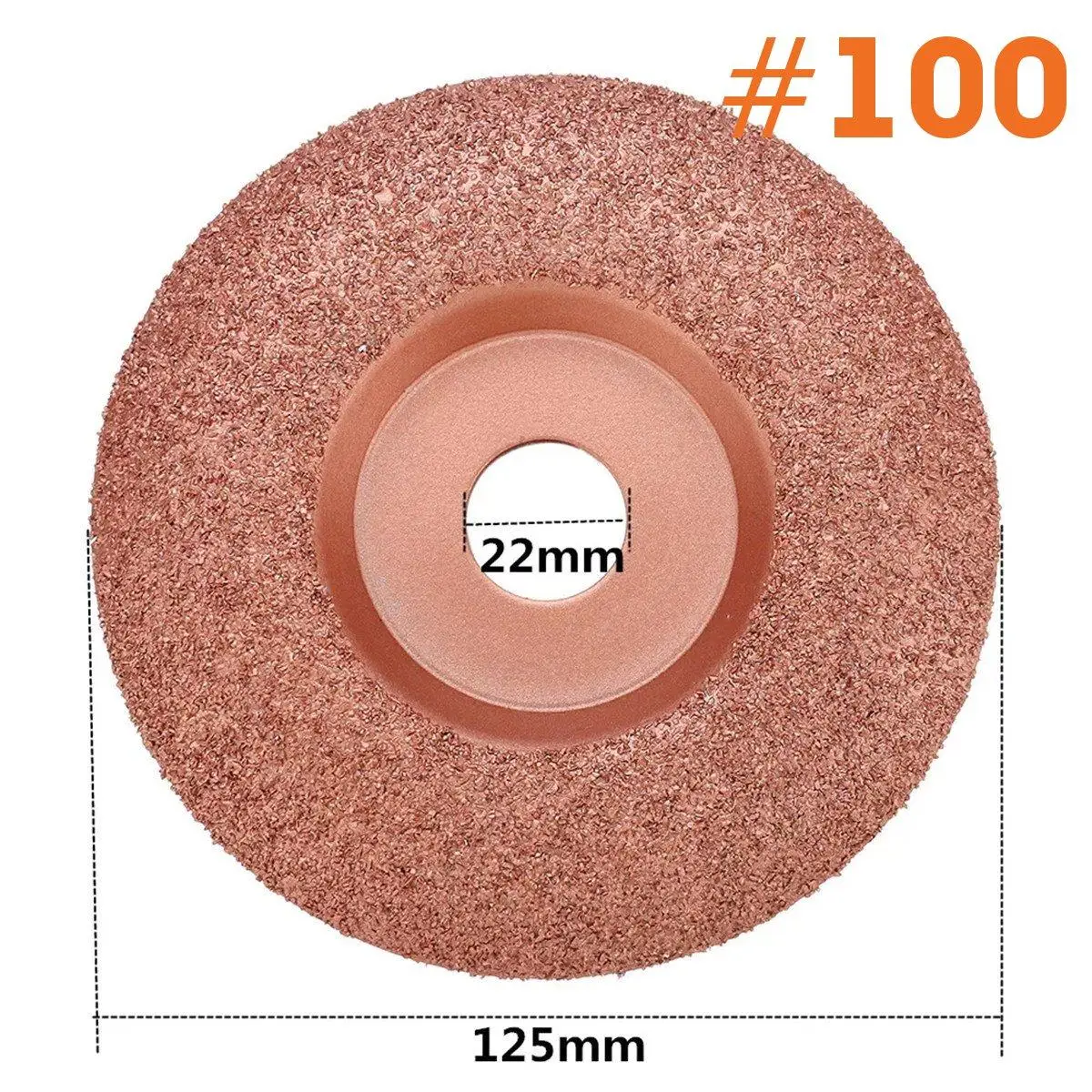 125 мм Диаметр 22 мм Диаметр отверстия резьба по дереву диск угловой шлифовальный диск вольфрам карбид формовочная тарелка деревянный формовочный диск - Цвет: 125x22x100