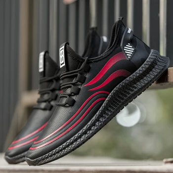 

OLOMM Light Breathable Men's Casual Shoes Comfortable Outdoor Pu Leathable Men Fashion Sneakers High Quality Non-slip Men Shoes