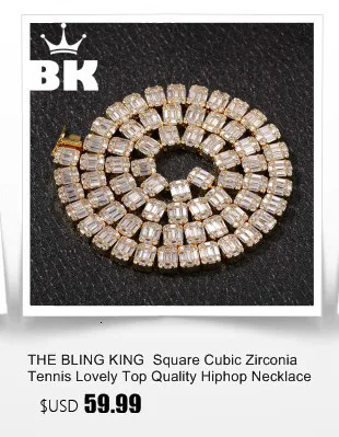 THE BLING KING 12 мм Micro Pave Iced CZ кубинские звенья ожерелья цепочки золотой цвет Роскошные Bling ювелирные изделия мода хип-хоп для мужчин