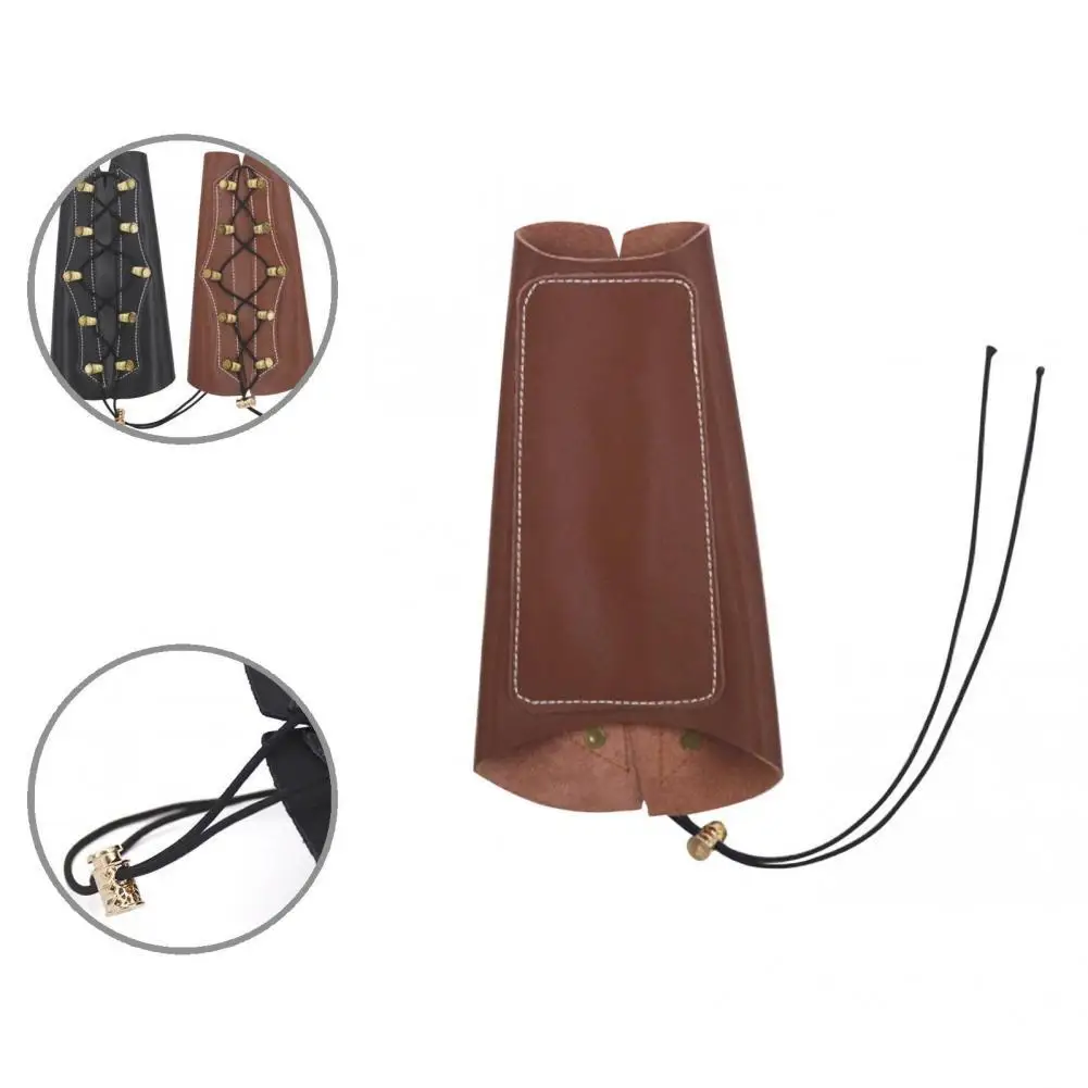 Lightweight Archery Arm Guard Faux Leather Adjustable Safety Strap Supply New 