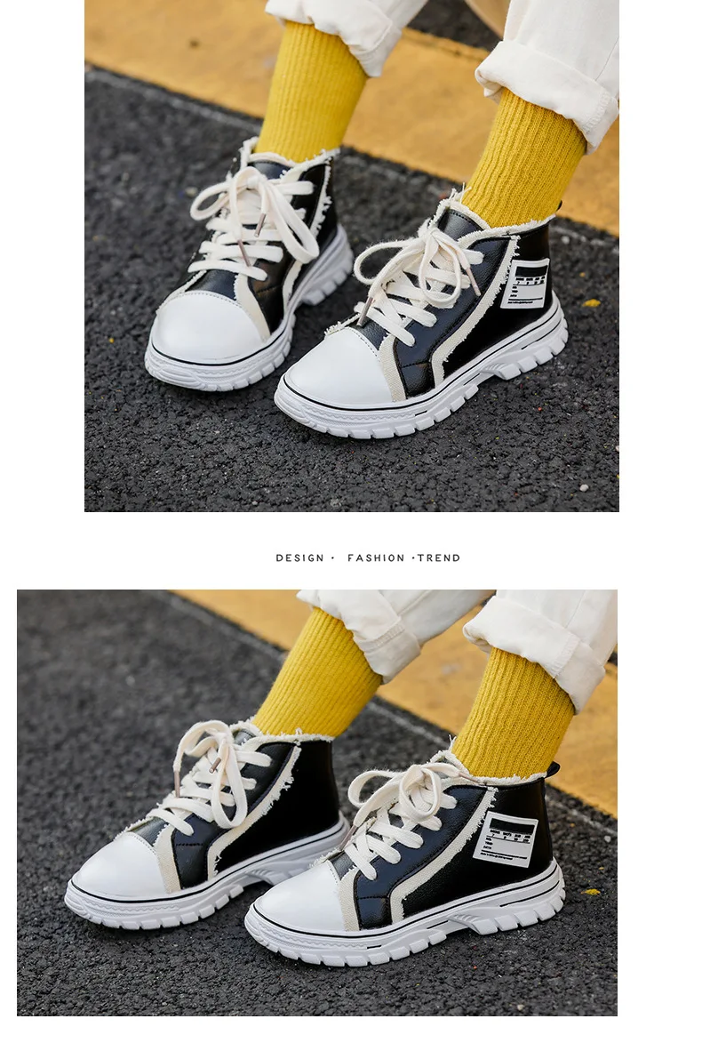 Children Canvas Shoes Girls Boys Sneakers Boots Autumn New Breathable Spring Fashion Kids Vulcanized Boys Shoes Student