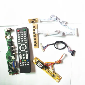 

For HT185WX1-100/500/501 2CCFL 30Pin LVDS Remote+Inverter+keyboard T.V53 controller board LCD display VGA HDMI AV USB RF DIY kit
