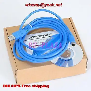 

DHL/EMS 10pcs Programming cable TSXPCX3030-C for Modicon TSX PLC USB 2.0 win7 vista-A5