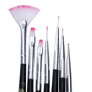 

NOQ 7 Pcs Set Black Pattern Point Drill Pen Nail Art Pen Manicure Brushes Gradient For Painted Drawing UV Gel Polish Pen