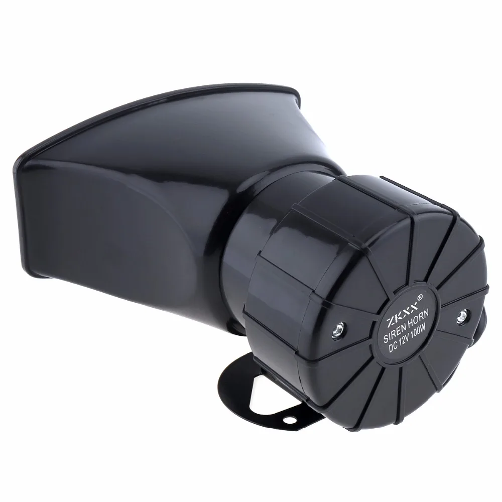  100W 12V 3/5/7 Sound Car Electronic Warning Siren Motorcycle Alarm Firemen Ambulance Loudspeaker wi