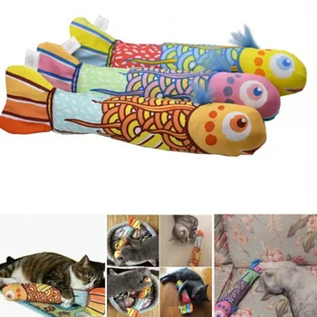 

Interactive Crackle Fancy Catnip Cat Toy Colorful Fish Cat Mint Goods Funny Toys For Cat Pet Toys Pillow Paper Cats Mint Fish