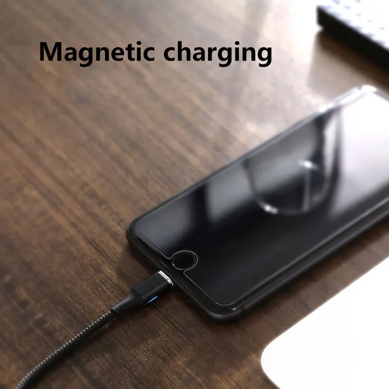 Кабель usb type-c Магнитный светодиодный свет 2M 3A type C кабели для зарядного устройства usb для Xiaomi Mi9 Mi8 Huawai Glory samsung OPPO VIVO оборудование