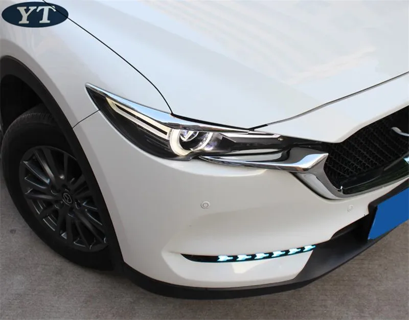 Автомобильный головной светильник, авто передний светильник для Mazda CX-5, abs хром, авто аксессуары, 2 шт