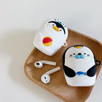 

Lovely Seal Penguin Case Silicone Protective Cover for Airpods 1/2 Charging Box