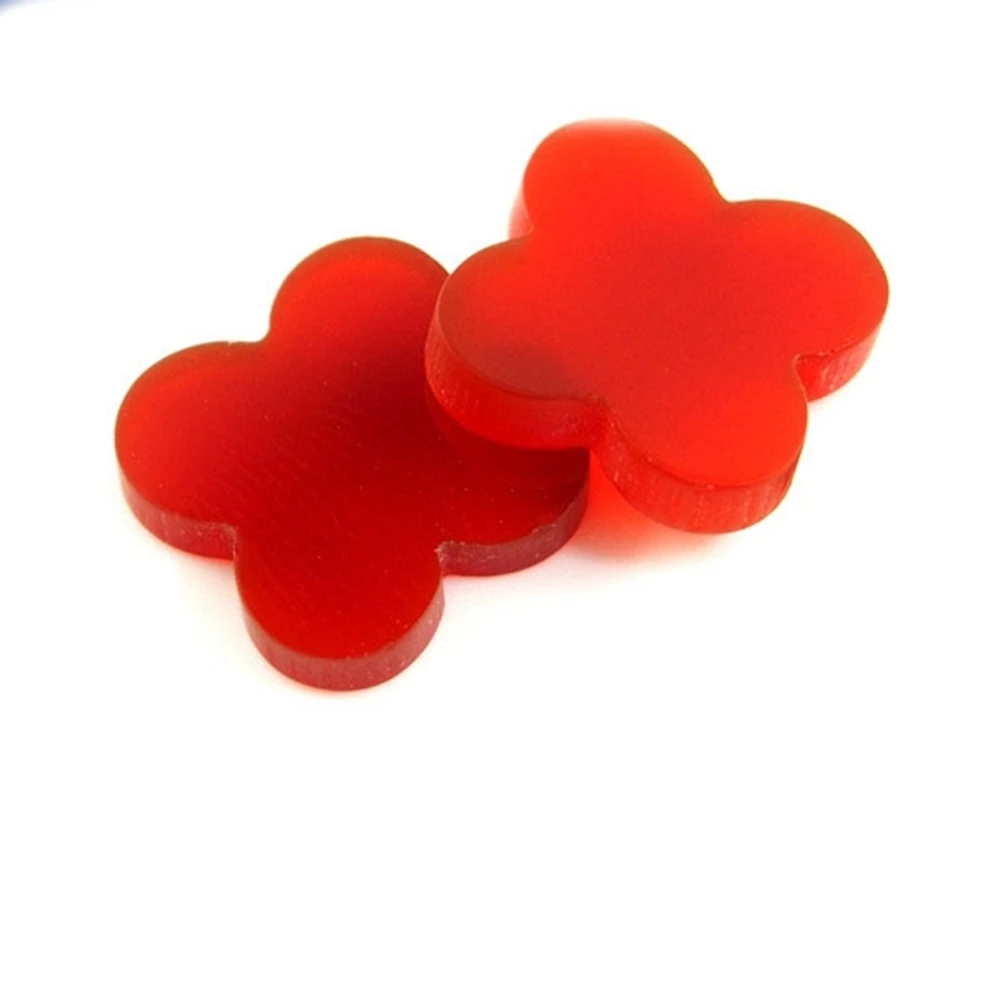 

15*15mm 50 Piece/a lot Four-leaf clover Red agate gemstone hot sale