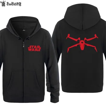 

Zipper Hoodies Men Star Wars X Wing Printed Mens Hoodie Fleece Long Sleeve Man's Jacket Sweatshirt Skate Tracksuit Oversized New